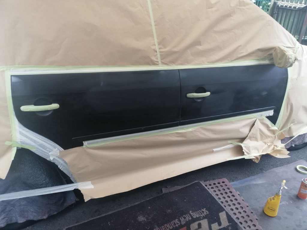 Scratched car door repair